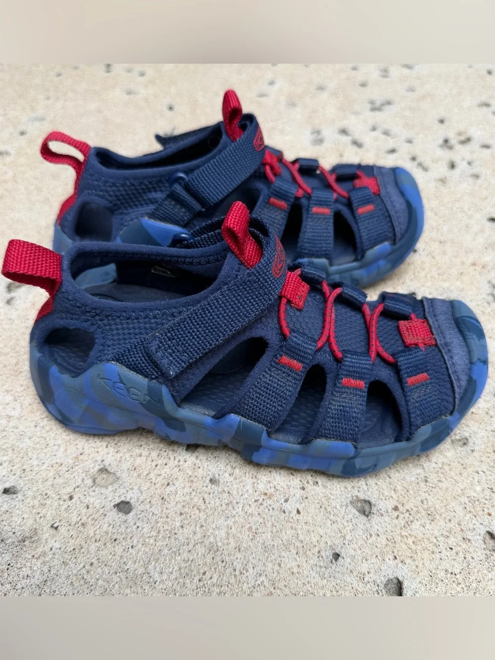 KEEN Kids Navy and Red Hyperport H2 Water Sandal